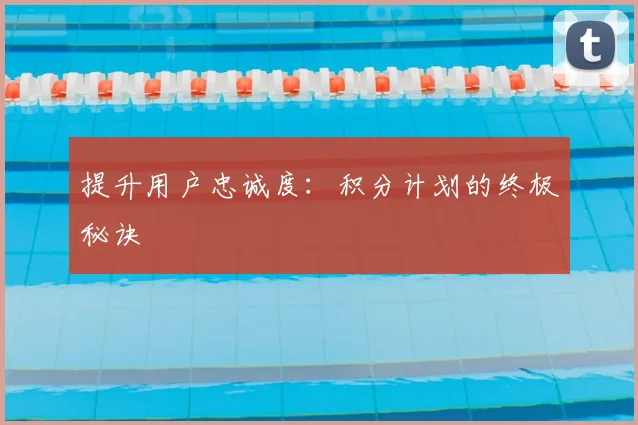 提升用户忠诚度：积分计划的终极秘诀